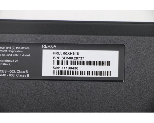 00XH518 - Клавиатура 102 кл. USB ПК Slim USB KB CY RU Lenovo (00XH518/37023100)